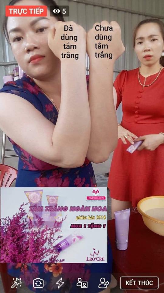 Hình ảnh chụp trục tiếp từ live tăm trắng